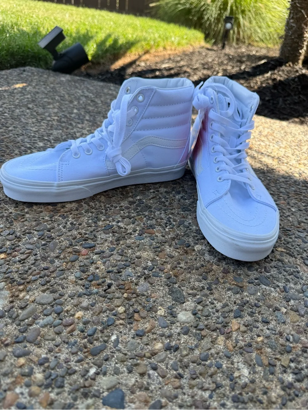 Vans White Top Sneakers  women 8.5/ men 7